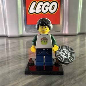 LEGO Minifigures Series 8 DJ Col124 With Stand And Vinyl LP Record Accessory